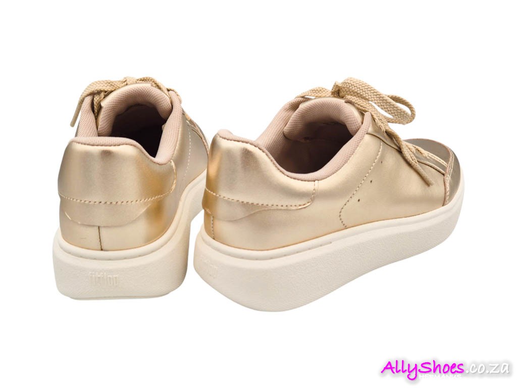 Fitflop, RTG Metallic-Leather Sneaker, Platino Fitflop, RTG Metallic-Leather Sneaker, Platino